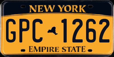 NY license plate GPC1262