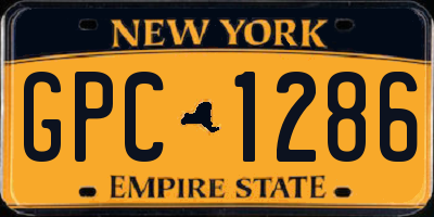 NY license plate GPC1286