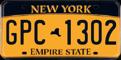 NY license plate GPC1302