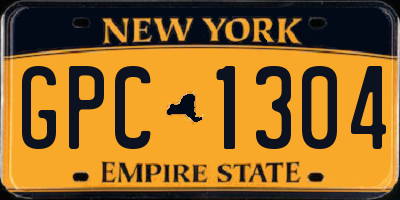 NY license plate GPC1304