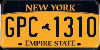 NY license plate GPC1310