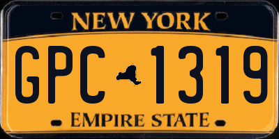 NY license plate GPC1319