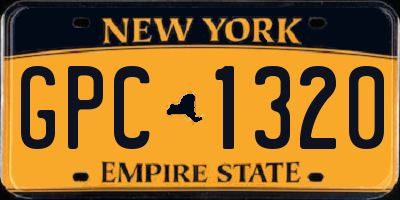 NY license plate GPC1320