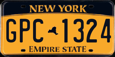 NY license plate GPC1324