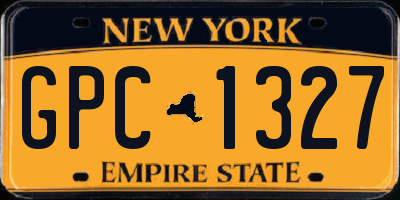 NY license plate GPC1327