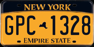 NY license plate GPC1328