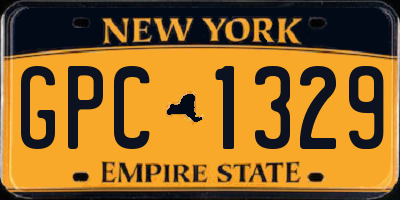NY license plate GPC1329
