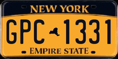 NY license plate GPC1331
