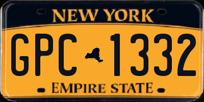 NY license plate GPC1332