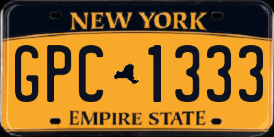NY license plate GPC1333