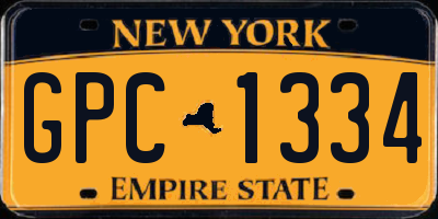 NY license plate GPC1334