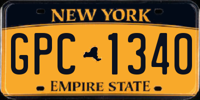 NY license plate GPC1340