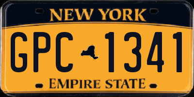 NY license plate GPC1341