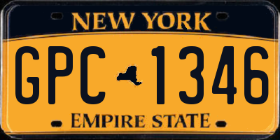 NY license plate GPC1346