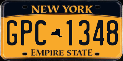 NY license plate GPC1348