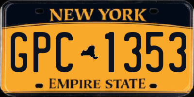 NY license plate GPC1353