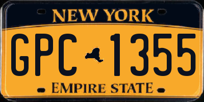 NY license plate GPC1355