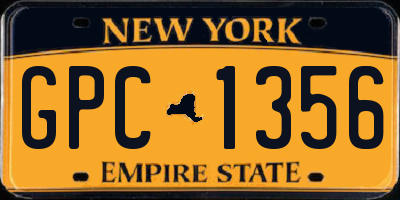 NY license plate GPC1356