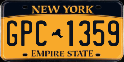 NY license plate GPC1359