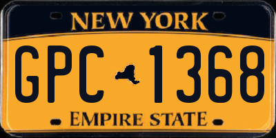 NY license plate GPC1368