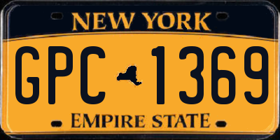 NY license plate GPC1369