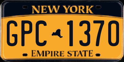 NY license plate GPC1370