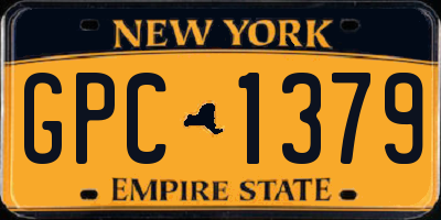 NY license plate GPC1379