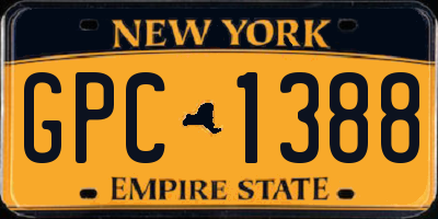 NY license plate GPC1388