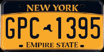NY license plate GPC1395