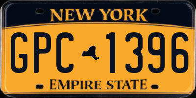 NY license plate GPC1396
