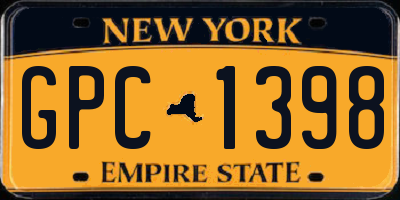 NY license plate GPC1398