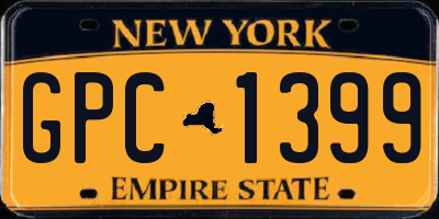 NY license plate GPC1399