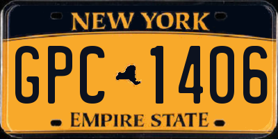 NY license plate GPC1406
