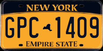 NY license plate GPC1409