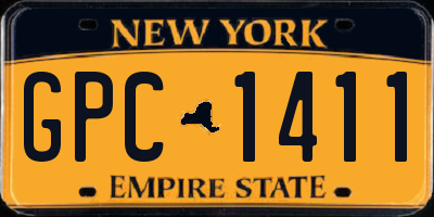 NY license plate GPC1411