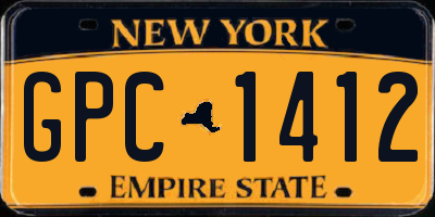 NY license plate GPC1412