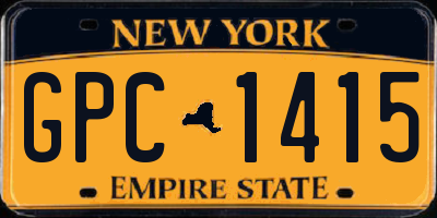 NY license plate GPC1415