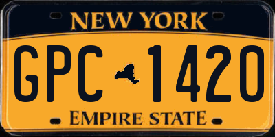NY license plate GPC1420