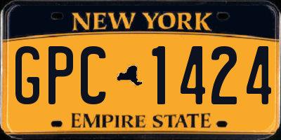 NY license plate GPC1424