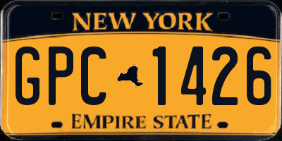 NY license plate GPC1426