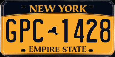 NY license plate GPC1428