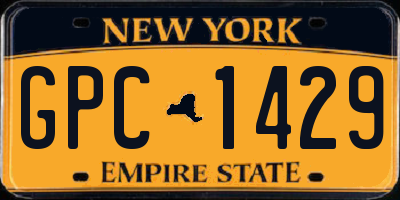 NY license plate GPC1429