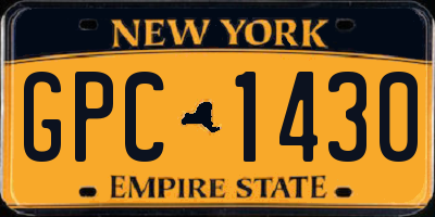 NY license plate GPC1430