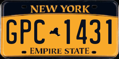 NY license plate GPC1431