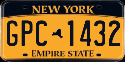 NY license plate GPC1432