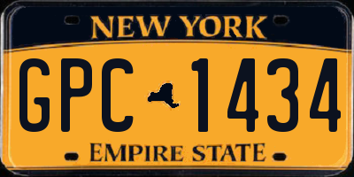NY license plate GPC1434