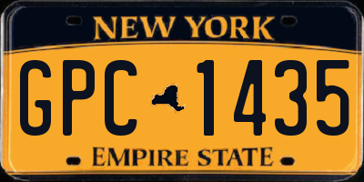 NY license plate GPC1435