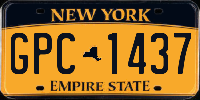 NY license plate GPC1437
