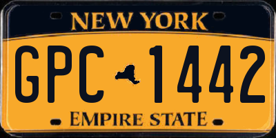 NY license plate GPC1442
