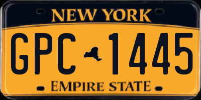 NY license plate GPC1445
